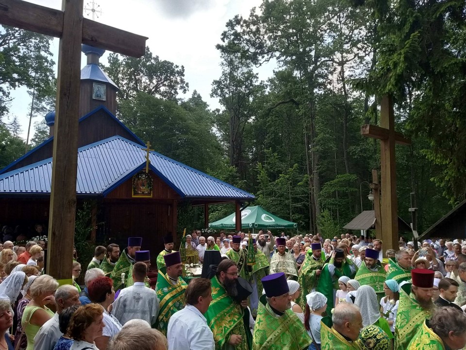 Uroczystości święta Zesłania Ducha św. na Apostołów w uroczysku "Krynoczka" 22.06.2019