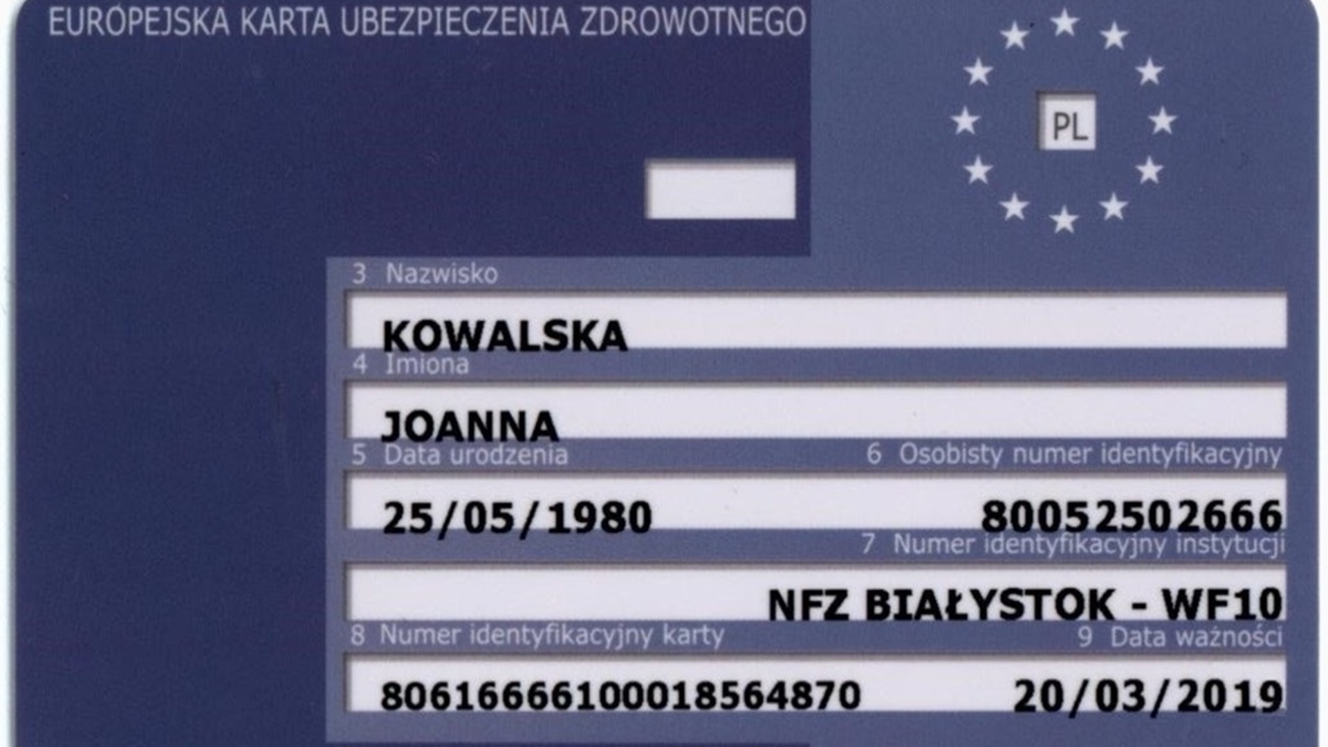Karta EKUZ