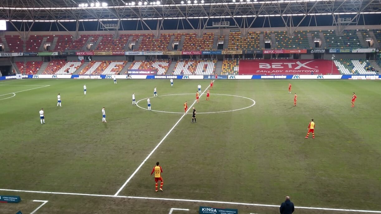 Jagiellonia Białystok remisuje z przedostatnim w tabeli Podbeskidziem Bielsko-Biała