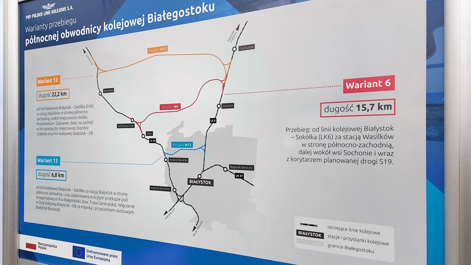 Trzy warianty przebiegu Północnej Kolejowej Obwodnicy Białegostoku