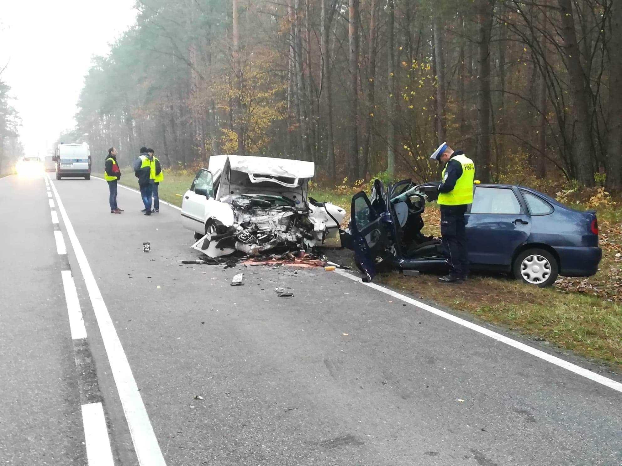 8 osób trafiło do szpitala po wypadku w pobliżu Siemiatycz