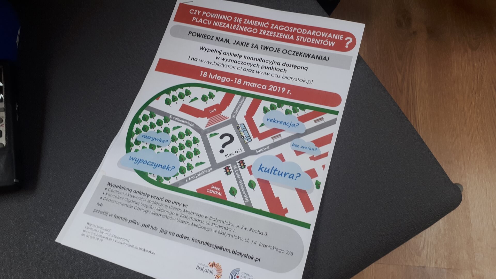 Urzędnicy pytają, jak powinien zmienić się Plac NZS w Białymstoku