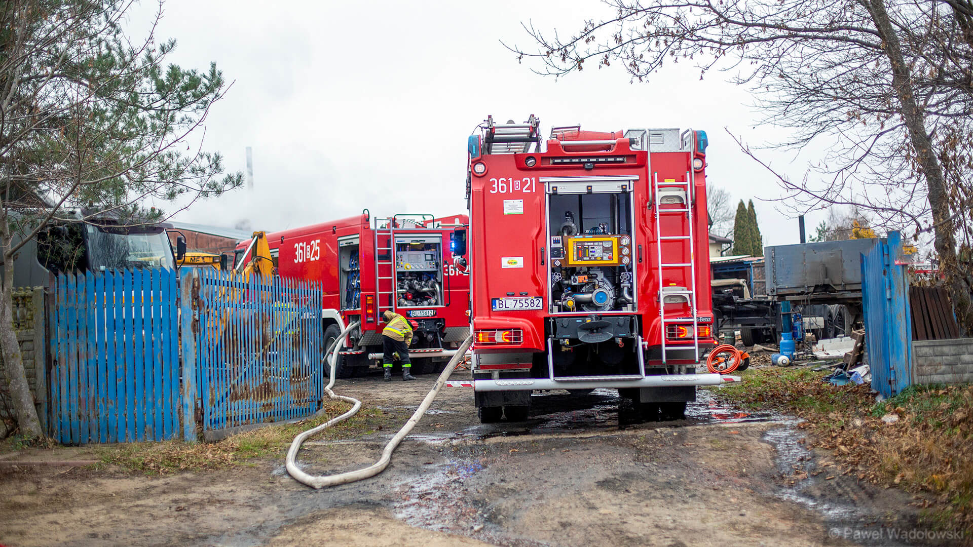 Pożar zakładu ślusarskiego w Zosinie koło Łomży
