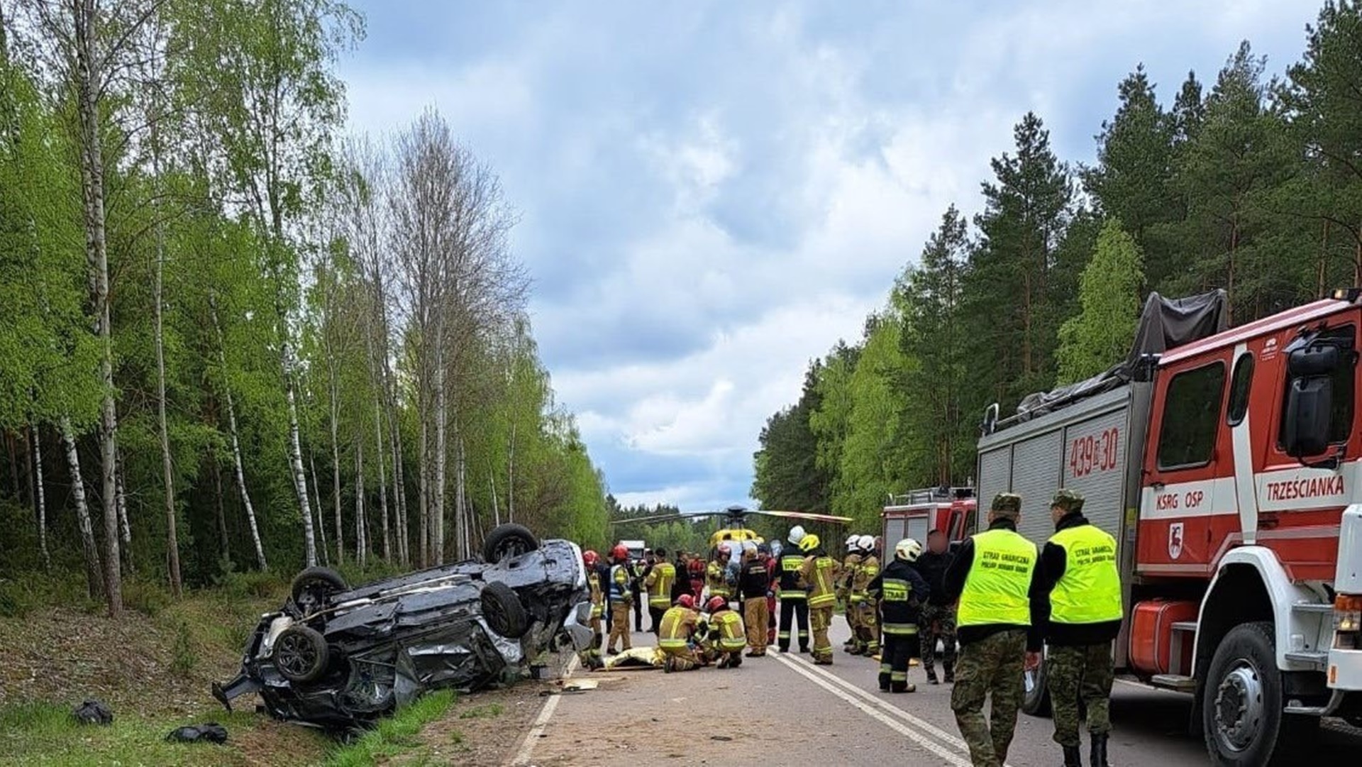 Wypadek na trasie Zabłudów-Hajnówka - dwie osoby nie żyją