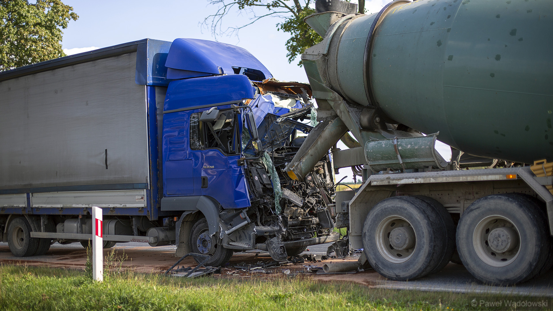 Wypadek na drodze krajowej nr 61 między Miastkowem a Rydzewem
