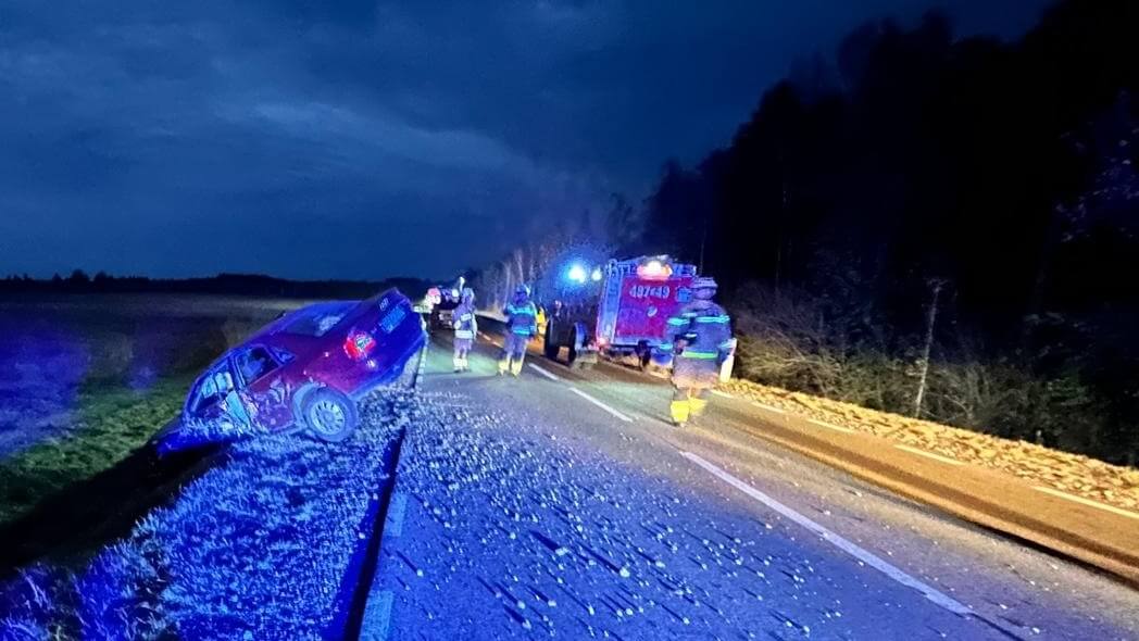 Wypadek na trasie Dąbrowa Białostocka - Lipsk - nie żyją dwie osoby