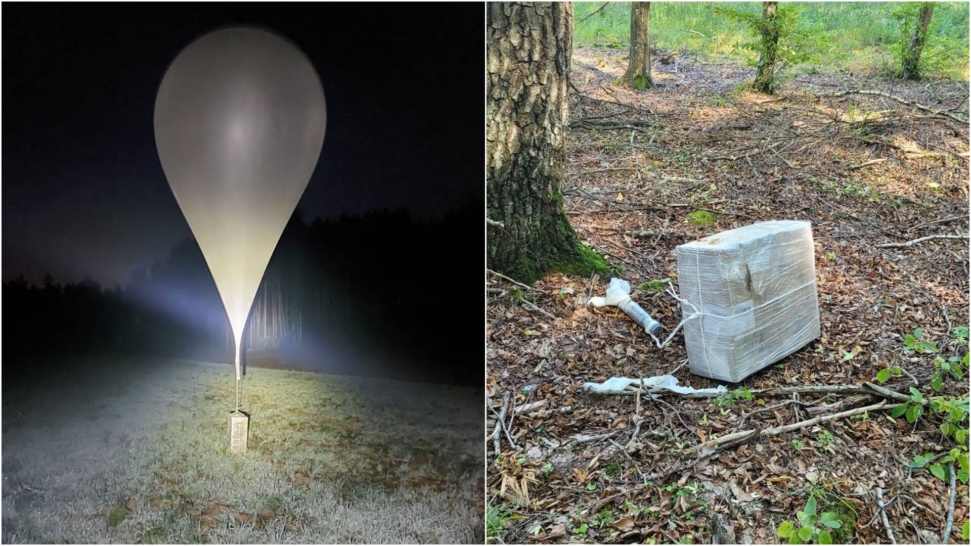 Przemytnicy użyli balonów meteorologicznych do przemytu papierosów z Białorusi