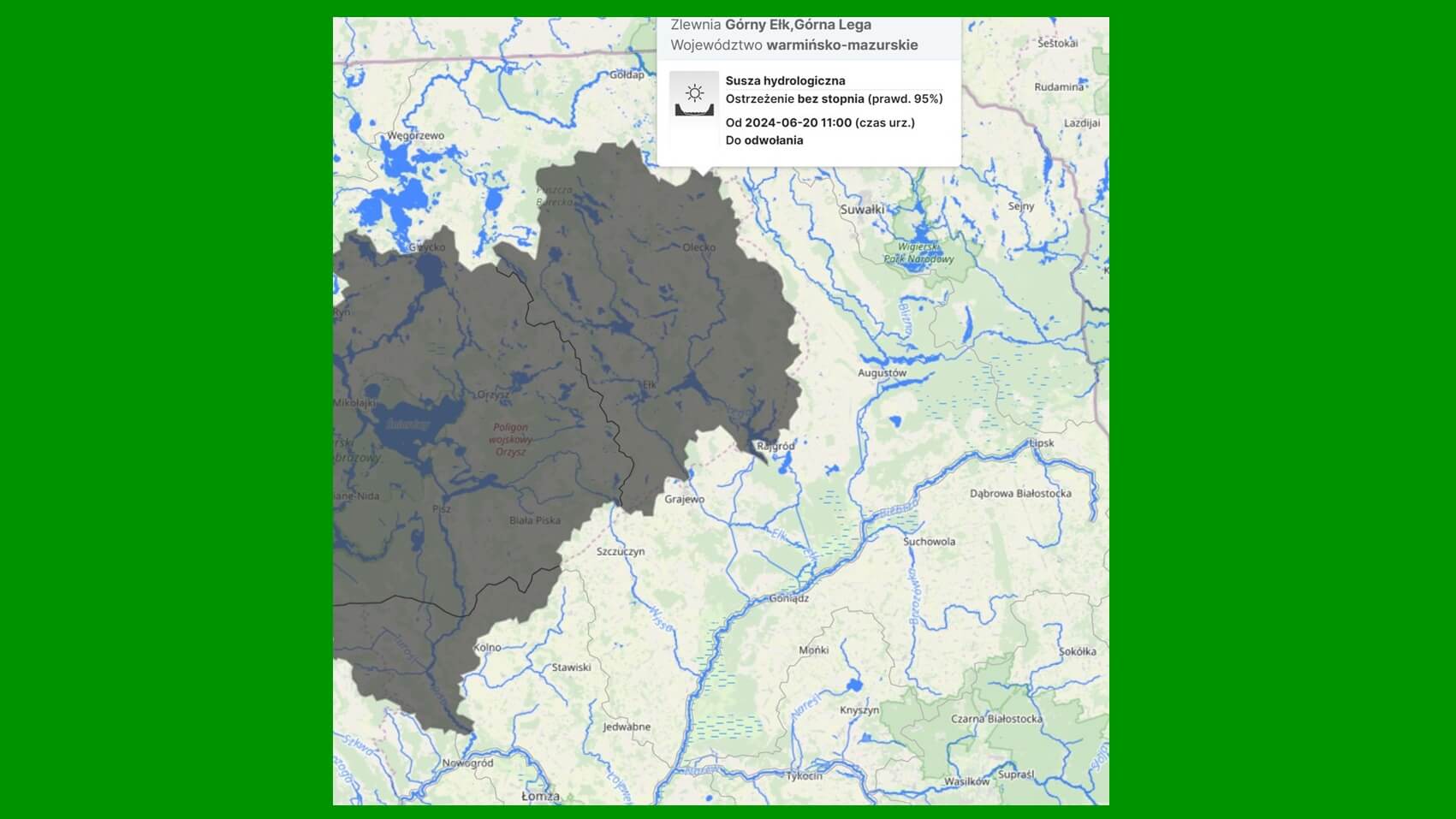 Biebrzański Park Narodowy - panuje susza hydrologiczna