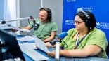 Czytanie fragmentów powieści "Nad Niemnem" Elizy Orzeszkowej w Polskim Radiu Białystok, fot. Sylwia Krassowska