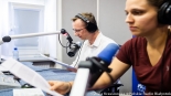Czytanie fragmentów powieści "Nad Niemnem" Elizy Orzeszkowej w Polskim Radiu Białystok, fot. Sylwia Krassowska