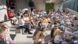 Narodowe Czytanie w amfiteatrze Opery i Filharmonii Podlaskiej, 7.09.2024, Źródło: podlaskie.eu/fot. Mateusz Duchnowski