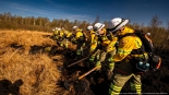 Pożar w Biebrzańskim Parku Narodowym, 21.04.2025, fot. mł. asp. Łukasz Rutkowski/Państwowa Straż Pożarna