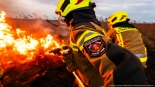 Pożar w Biebrzańskim Parku Narodowym, 30.03.2025, fot. mł. asp. Łukasz Rutkowski/Państwowa Straż Pożarna