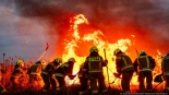 Pożar w Biebrzańskim Parku Narodowym, 30.03.2025, fot. mł. asp. Łukasz Rutkowski/Państwowa Straż Pożarna