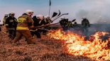 Pożar w Biebrzańskim Parku Narodowym, 30.03.2025, fot. mł. asp. Łukasz Rutkowski/Państwowa Straż Pożarna