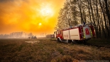Pożar w Biebrzańskim Parku Narodowym, 20.04.2025, fot. mł. asp. Łukasz Rutkowski/Państwowa Straż Pożarna