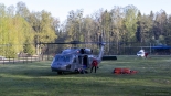 Helikoptery użyte do gaszenia pożaru w Biebrzańskim Parku Narodowym, 21.04.2025, fot. Paweł Wądołowski