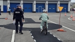 Powiatowy konkurs z zakresu bezpieczeństwa ruchu drogowego w Łomży, 14.04.2025, fot. Paweł Wądołowski