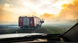 Pożar w Biebrzańskim Parku Narodowym, 20.04.2025, fot. mł. asp. Łukasz Rutkowski/Państwowa Straż Pożarna