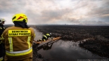Pożar w Biebrzańskim Parku Narodowym, 30.03.2025, fot. mł. asp. Łukasz Rutkowski/Państwowa Straż Pożarna
