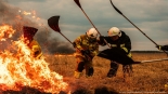 Pożar w Biebrzańskim Parku Narodowym, 30.03.2025, fot. mł. asp. Łukasz Rutkowski/Państwowa Straż Pożarna