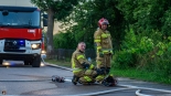 Pożar domu w Zalesiu pod Siemiatyczami, 3.07.2025, fot. Łukasz Charlak/ Siemiatycze112