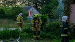 Pożar domu w Zalesiu pod Siemiatyczami, 3.07.2025, fot. Łukasz Charlak/ Siemiatycze112
